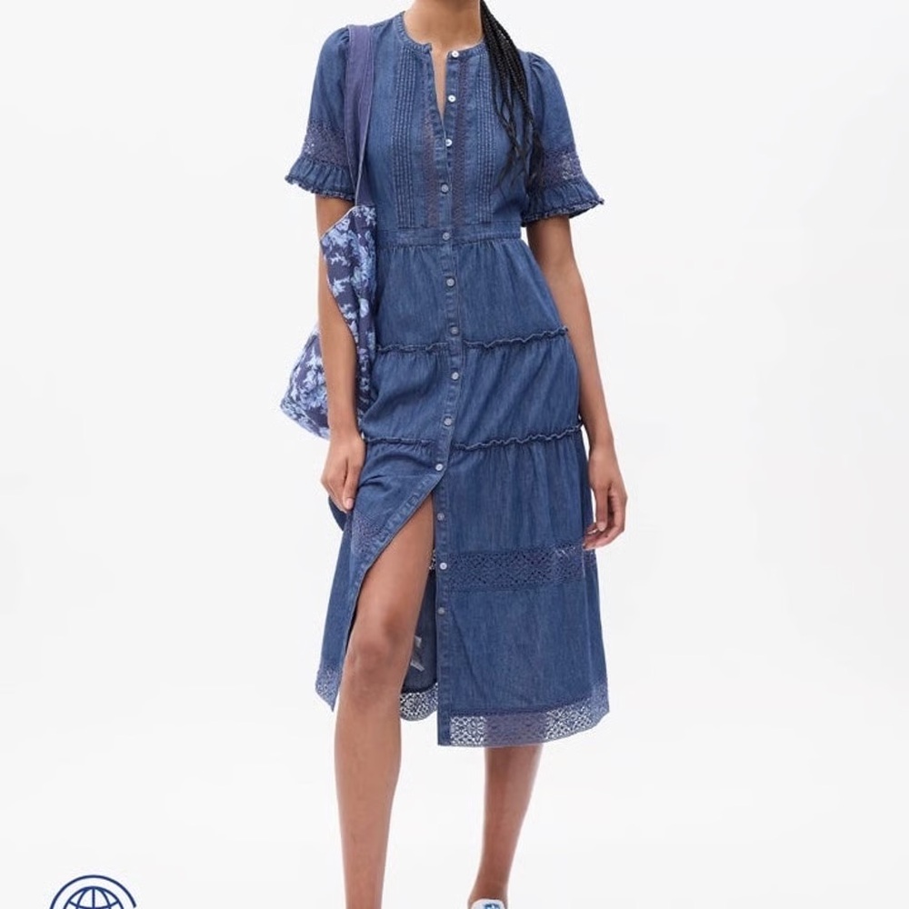 Gap x LoveShackFancy Denim Dress - Size L